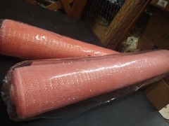 2 Rolls Peach Deco Mesh 21″ Craig Bachman Quality 30′ Peachy Pink Iridescent