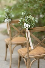 Ling’s Moment White & Sage Aisle Pew Artificial Flowers Babysbreath Arrangeme…
