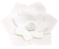 Decor In The Box 15pc Handmade Wedding Paper Flower Set, Fully Assembled (White)