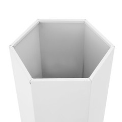 Set of 3 Hexagonal Display Pedestal Wedding Party Cake Flower Stand Pillar White
