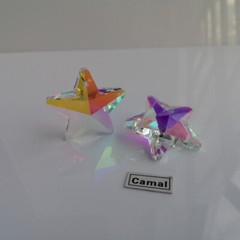 10PCS 29mm Star 6Color Crystal Prisms Pendants Bead SunCatcher Charms Ornament