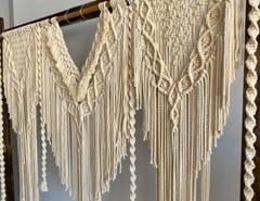 Bohemian Macrame wedding backdrop, Macrame wedding arch, Large Macrame Curtain