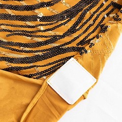 GOLD BLACK Embroidered Sequin Spandex Banquet CHAIR COVER Party Decorations