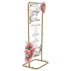 4.9ft Wedding Sign Stand Metal Gold Poster Display Stand Wedding Welcome Stand