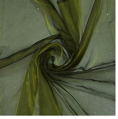 MDS 5 Yard Sheer Organza Fabric for Wedding Party – Olive Green