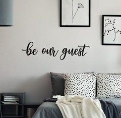 Vivegate Be Our Guest Sign Metal Wall Art Decor – 43″X10″ Black Ideas Be Our …
