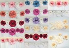 Decor In The Box 5 Piece Handmade Paper Flower Set Fully Assembled -Light Purple