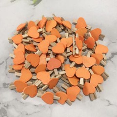 Mini Heart-Shaped Wooden Clips: Photo/Paper/Clothes Pegs for Home Decor