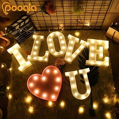 LED Marqueeights Sign, Light Up Alphabet Letter for Home Letter L Warm White