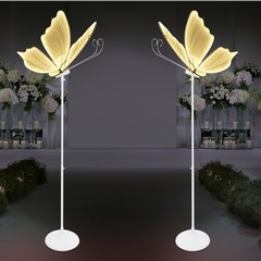 2PCS Butterfly Wedding Light, 110V Aisle Decor Light, 48W T-stage Guidance Light