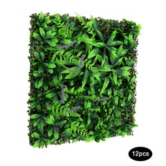 12 Pieces Greenery Wall Panels Artificial Greenery Panels Outdoor/Indoor Wedding