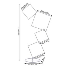 Metal Flower Frame Square Garland Plants Display Stand Weddings Backdrop Decor
