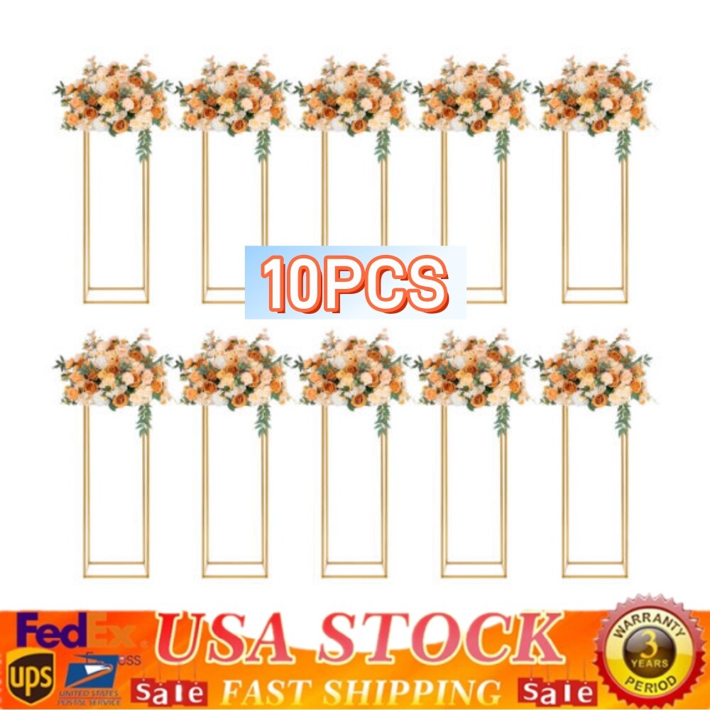 10 Pcs Wedding Metal Flower Stand Shelf Anti Rust Iron Garden Flower Rack Indoor