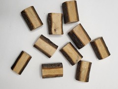 10 Rustic Primitive Wood Log Wedding Place Card Photo Memo Number Recipe Holder