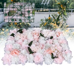 60x40cm 6 Pieces Artificial Flower Wall Panel Wedding Venue Rose Hydrangea Wall