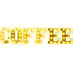 Creation Core 8.7″ Tall Large LED Coffee Word Marquee Signs Battery Operated …