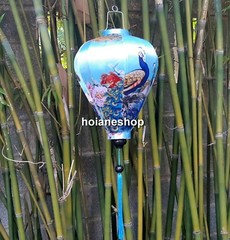 Lot of 16 pcs of 40cm HoiAn silk lanterns with flower printing on fabric