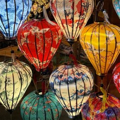 set 5 pcs silk lantern decoration size 18 inches