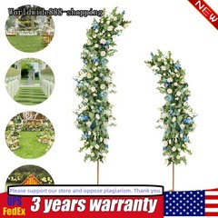 2Pcs Metal Wedding Arch Frame Party Garden Arbor Flower Backdrop Stands Decor