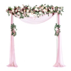 81″ Rustproof Metal Garden Arch Wedding Arbour Archway Outdoor Climbing Trellis