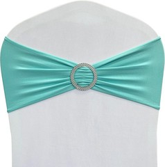 Spandex Chair Sashes Bands 30PCS Stretch Chair Ties Bows W/ Buckle Slider