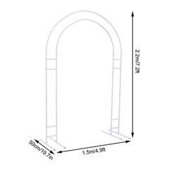 Wedding Arch with Double-Tube Design, Strong Steel Construction, Easy to