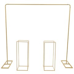 Modern Gold Metal Wedding Backdrop Stand Balloon Stand with Flower Stands