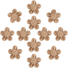 12 Pieces Handmade Burlap Flowers for Wedding tion, Craft Making and Other DIY S