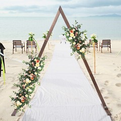 Retro Triangle Wood Wedding Arch Background Decor Flower Stand Rack 8.2ft