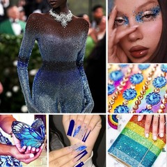 Hotfix Rhinestones Bulk, 14400PCS Light Blue Hot Fix Rhinestones for Clothes …