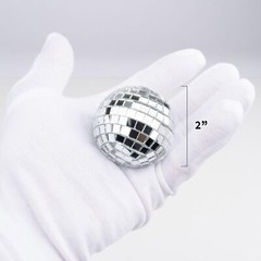 10 LED 2″ Disco Balls String Lights 5.5ft, Battery Operated Portable Decorati…