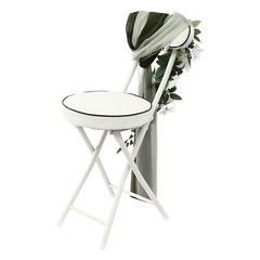 Wedding Chair Back Flowers Artificial Prevent Fading Wedding Chair Decorations