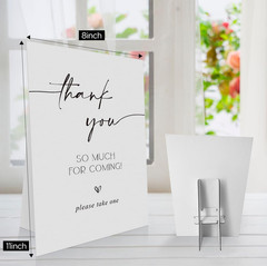Thank You Wedding Sign 8 x 11 Inch, Thank You for Coming Please Take One, Bridal