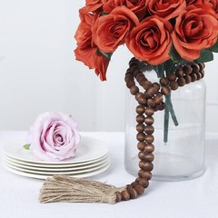 55″ Brown Wood Bead Chain Tassels Hanging Garland Party Events Home Decorations