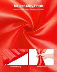 7x108in Red Satin Chair Sashes Bows & Ribbon Ties Back 100PCS