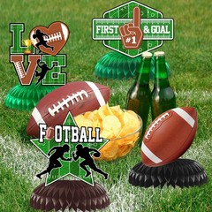 12Pcs Football Party Decorations Football Honeycomb Centerpieces Football Tab…