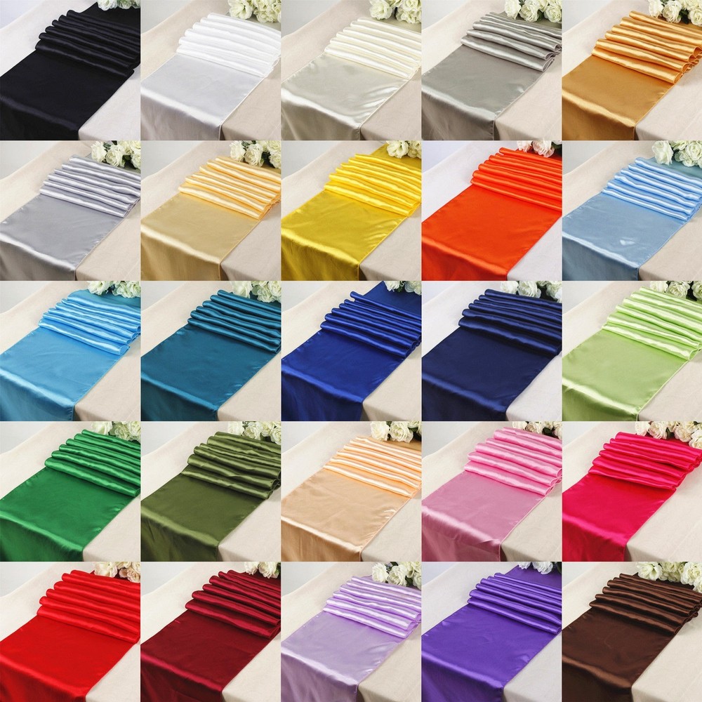 Satin Aisle Runner 50 ft Long 60″ wide 100% Seamless Fabric Made in USA Wedding