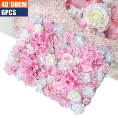 6* Premium Flower Wall Panels Artificial Wedding Decor Party Home Floral Decor