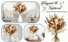 17″ Dried Flower Bouquets, Natural Dried Flowers with Dried
