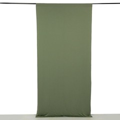 5 ft x 10 ft DUSTY SAGE GREEN 4-Way Stretch Spandex Divider Backdrop Curtain