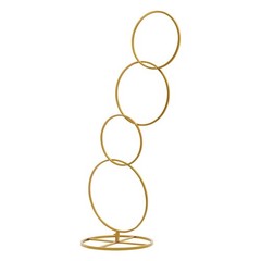 5.02ft High Metal Square Pillar Flower Stand, Gold Arch Stand With 4-tier