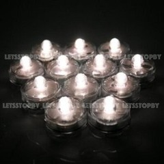 12 Warm White Submersible Waterproof Tea Candle Wedding Floral LED Vase lights