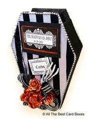 Beetlejuice,Halloween Wedding,card box,coffin,black,orange,til death do us part,