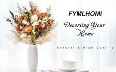 17″ Dried Flower Bouquets, Natural Dried Flowers with Dried