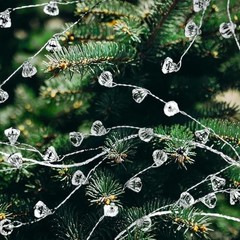 Crystal Garland Strands Clear Ice Wire Crystal Garland for Winter Wonderland