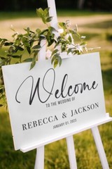 Custom Wedding Welcome Simple Sign Outdoor Indoor Wedding Sign For weddimg gift