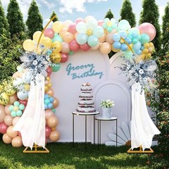 Balloon Arch Stand Kit, Balloon Arch Stand Set of 2 with Metal 7.8FT & 6.2FT