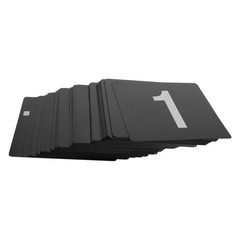 100Pcs Wedding Table Number Cards Black PVC for Party Cafe Restaurant Seating