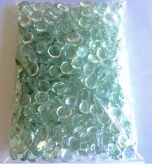 30 Lb. Flat Glass Marbles/Pebbles for Vase Filler Etc (Clear, 0.65″ ~2700 PCs)