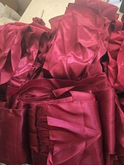Burgundy Satin Chair Sashes, Solid/Plain, Reusable Wedding Chair Decor
